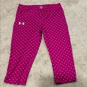 Under Armour Kids' Fuchsia Polka Dot Leggings